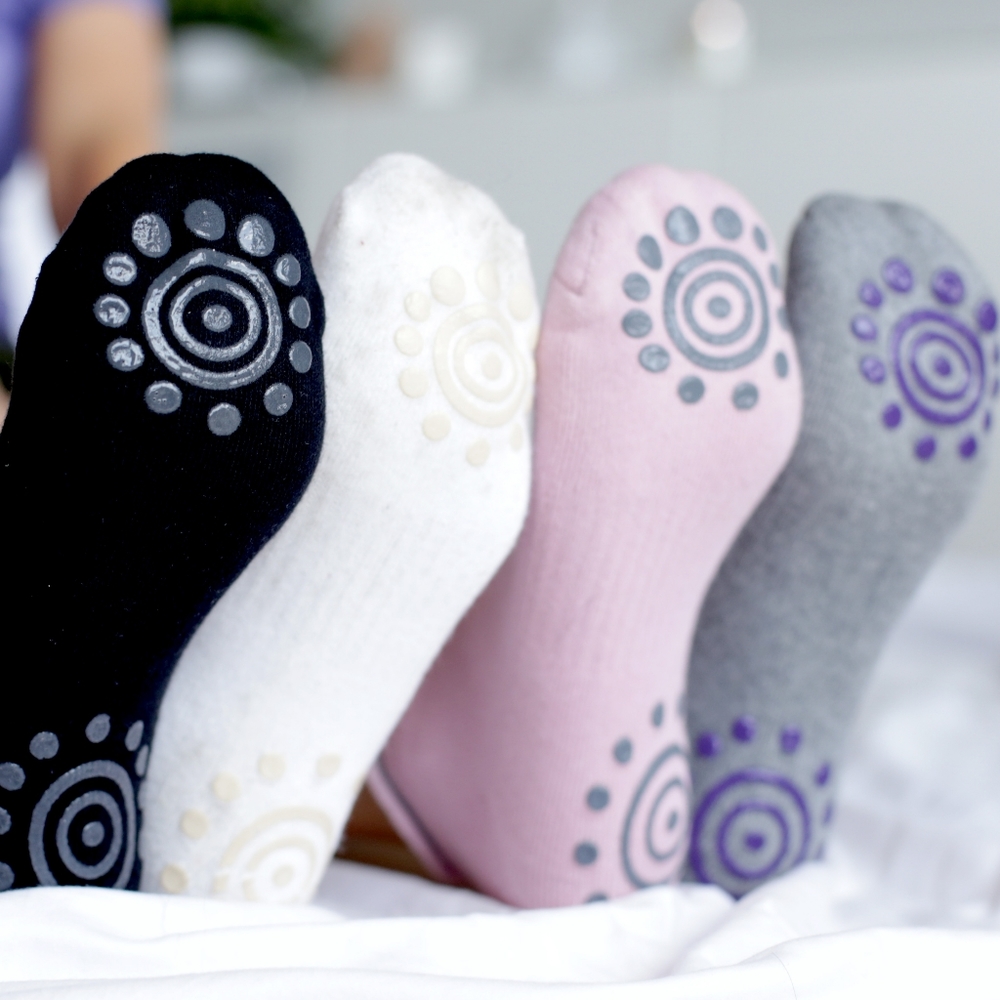 New Non-slip Grip Yoga & Pilates Socks - 4 Pairs
